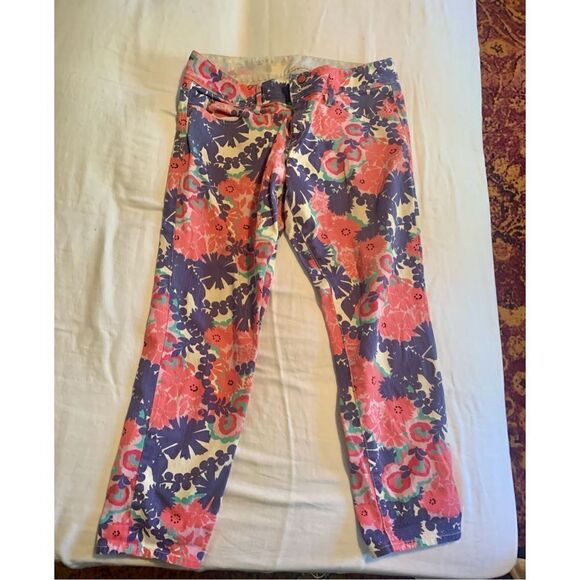 Lilly Pulitzer Worth Skinny Mini Secret Garden Crop jeans - Picture 1 of 6